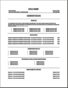 functional resume template
