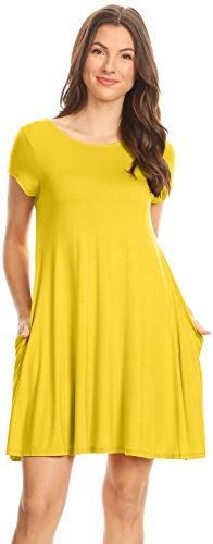 1X-4X Modern Kiwi Womens Plus Size Short Sleeve Flowy A-Line Pocket Midi Maxi Dress