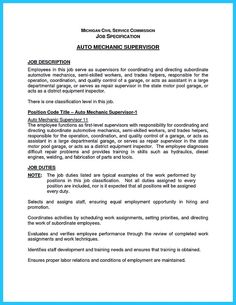 automotive technician job description