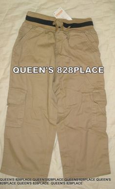 GYMBOREE BLACK BELT NINJA GRAY CARGO ACTIVE PANTS 3 5 NWT