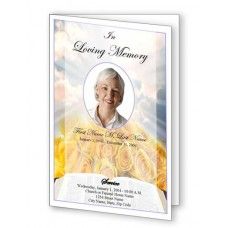 colorful spring day funeral program template top funeral program