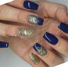22 Best Blue \u0026 Gold Nails images in 2019