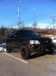 Flat black offroad CRV, the baddest ass crv. I'd rub my ...