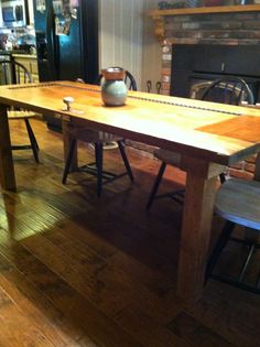 Kitchen Table Made From Old Door With Mismatched Chairs Covered Kitchen Table Made From Old Door Legs Pallet