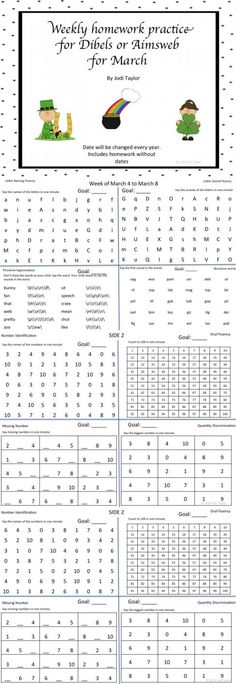 27 Best DIBELS Images In 2014 Teacher Tools Homework
