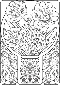 Creative Haven Deluxe Edition Elegant Art Nouveau Coloring Book Dover Publications