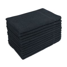 60 new black salon towels gym spa hair hand towels 16x27 bleach safe