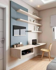 31 White Home Office Ideas To Make Your Life Easier; Workspace; study room; home office idea;Home Office Organization Tips; chic home office. Awesome Kitchen, Bureau Design, Inredning