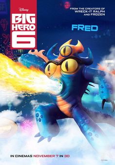 061 Big Hero 6-2014 American Hot Movie Film 24/"x34/" Poster