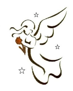 angel outline embroidery design tattoo ideas pinterest tattoos simple angel sketch