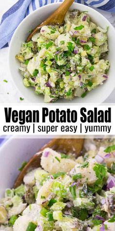 #grillingsides #veganrecipes #potatosalad #american #everyone #grilling #version #classic #picnics #perfect #perfect #pickles #looking #celery #comingThis vegan potato salad with pickles and celery is perfect for summer BBQs and picnics. It's a vegan version of classic American potato salad that will have everyone coming back for more! If you're looking for grilling sides, this potato salad is perfect!