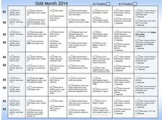 dividing household chores chart