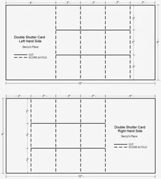 two fold card template