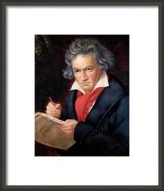 LUDWIG VON BEETHOVEN MUSIC ART PORTRAIT PAINTING 8X10 REAL CANVAS GICLEE PRINT