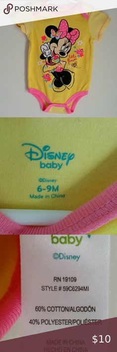 Disney Baby Girl S Onesie Disney Baby 60 Cotton 40 Polyester Short Sleeve Onesie With Round Neckline New Witho In 2020 Baby Disney Baby Girl Onesies Girl Onesies