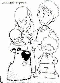 Imagenes Para Colorear De Familias Felices