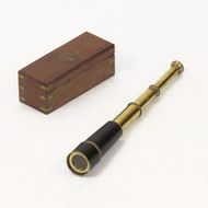 Antique Telescope Handheld Brass Wooden Box Optic Nautical Pirate Scope Spyglass