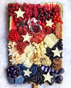 Tillamook on Instagram: “Now that’s a 4th of July celebration done right! We’re all about this charcuterie board from @psimadethis and @thedelicious. Happy 4th all!” Foods, Snacks, Fruit, Brunch, Food Platters, Gourmet, Charcuterie Recipes, Food, Party Food Appetizers