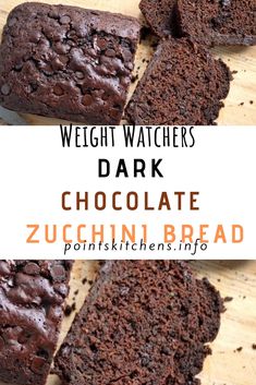 Dark #Chocolate #Zucchini #Bread // #Weight_Watchers // #Recipes // #WeightWatchers // #Food // #Healthyfood // #SmartPoints // #Smart_Points // #Skinny // #Family // #Health