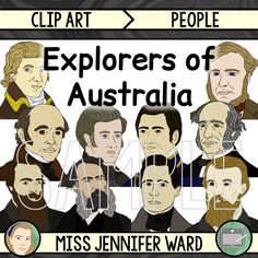 Australian Explorers Clip Art MEGA BUNDLE Australian Explorers Clip Art MEGA BUNDLE