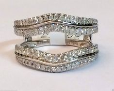 Star Retail 14K Yellow Gold Plated 5//8ct Brilliant Cut Simulated Diamonds Solitaire Enhancer Ring Guard Wrap