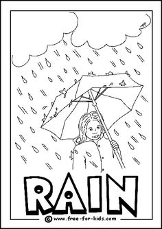 Free Printable Childrens Colouring Pages Of The Weather Including Snow Sun Rain Wind And Lightning Learn English