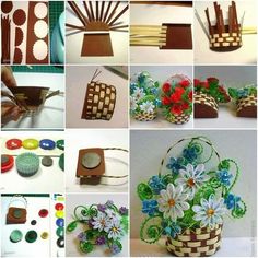How To Make Nice Paper Gift Flower Basket Step By DIY Tutorial Instructions How To Make Nice Paper Gift Flower Basket Step By DIY Tutorial Instructions