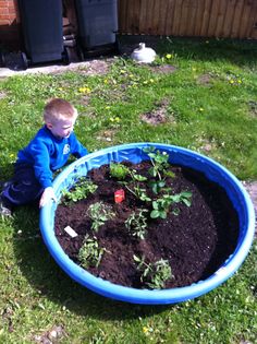 Make a garden or pond out of kid pools I will gladly take that Upcycled kid pool into raised garden Interesting