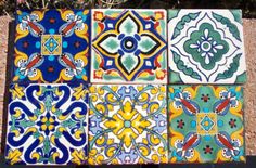 C#122 mexicain carrelage céramique fait à la main espagnol influence Talavera Art Mosaïque