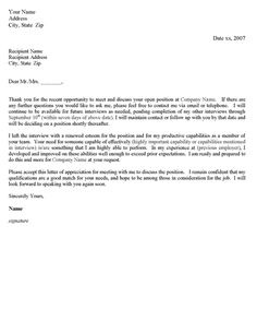 sample thank you note for interview