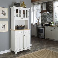 Diy Kitchen Cabinet From A Junk Ideas Pinterest Home Styles Small Wood Bakers Rack With Two Door Hutch Racks At Hayneedle