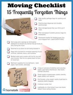 after moving checklist