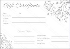 beauty certificate templates