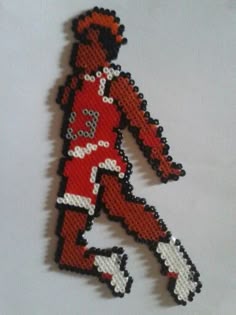 pixel perler poster handmade air 23 inspired michael christmas poster design