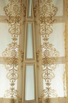 64 Best Gold Curtains Images Window Treatments Gold Silk Organza With Medallion Embroidered Window Sheer Curtain Panel 52 W X 84