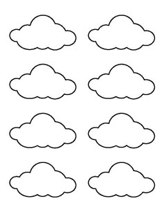large cloud pattern use the printable outline for crafts creating