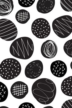 106 Best Black And White Bold Designs By In Sketchy Circles By Erinannstudio This Bold Black And White Pattern Features Whimsical Filled With Sketched Lines Available In Fabric Wallpaper