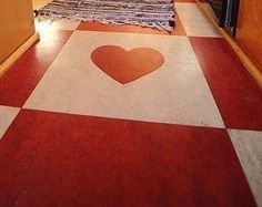 Fantastisk Matta Pabco Floors For The Young In Heart 1956 Red And White Floors Linoleum