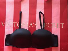 38C C Victoria/'s Secret Bra Bombshell Padded Strapless Add 2 Cup Size Push Up