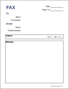 free fax cover sheet pdf
