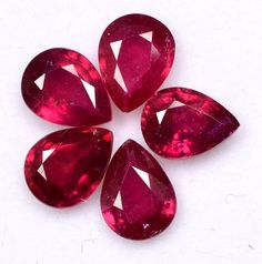 Details about / Certified Natural Calibrated Garnet 7x5 mm Pear Cut Gemstone