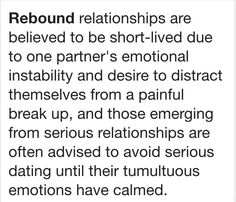 Rebound after breakup