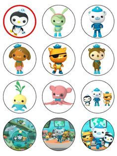 octonauts characters paper templates in 2018 octonauts party ideas