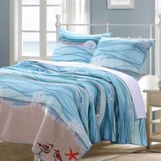 82 Best Tropical Bedding Images In 2019 Quilts Coastal Beach Nautical Blue Cotton Quilt Set