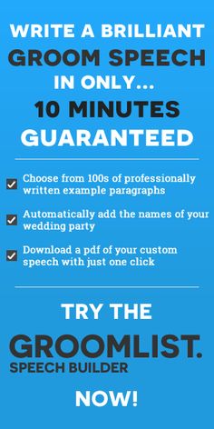writing your groom speech tips examples advice speaches and