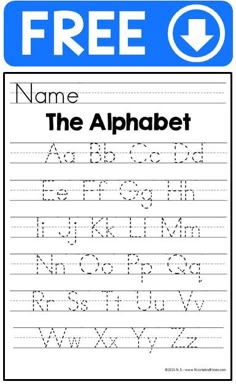 handwriting pages for kindergarten