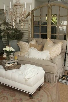 159 Best French Country Shabby Chic Cottage Style Sofas Images Love All The Mirrors Makes A Small E Ear So Much Larger And