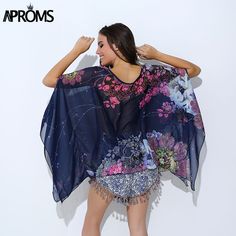 Nouveau Haut Plus Taille OFF épaule Batwing Kimono Manches Mousseline Gypsy Tops