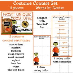 halloween costume contest template