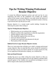 graduate resume objective